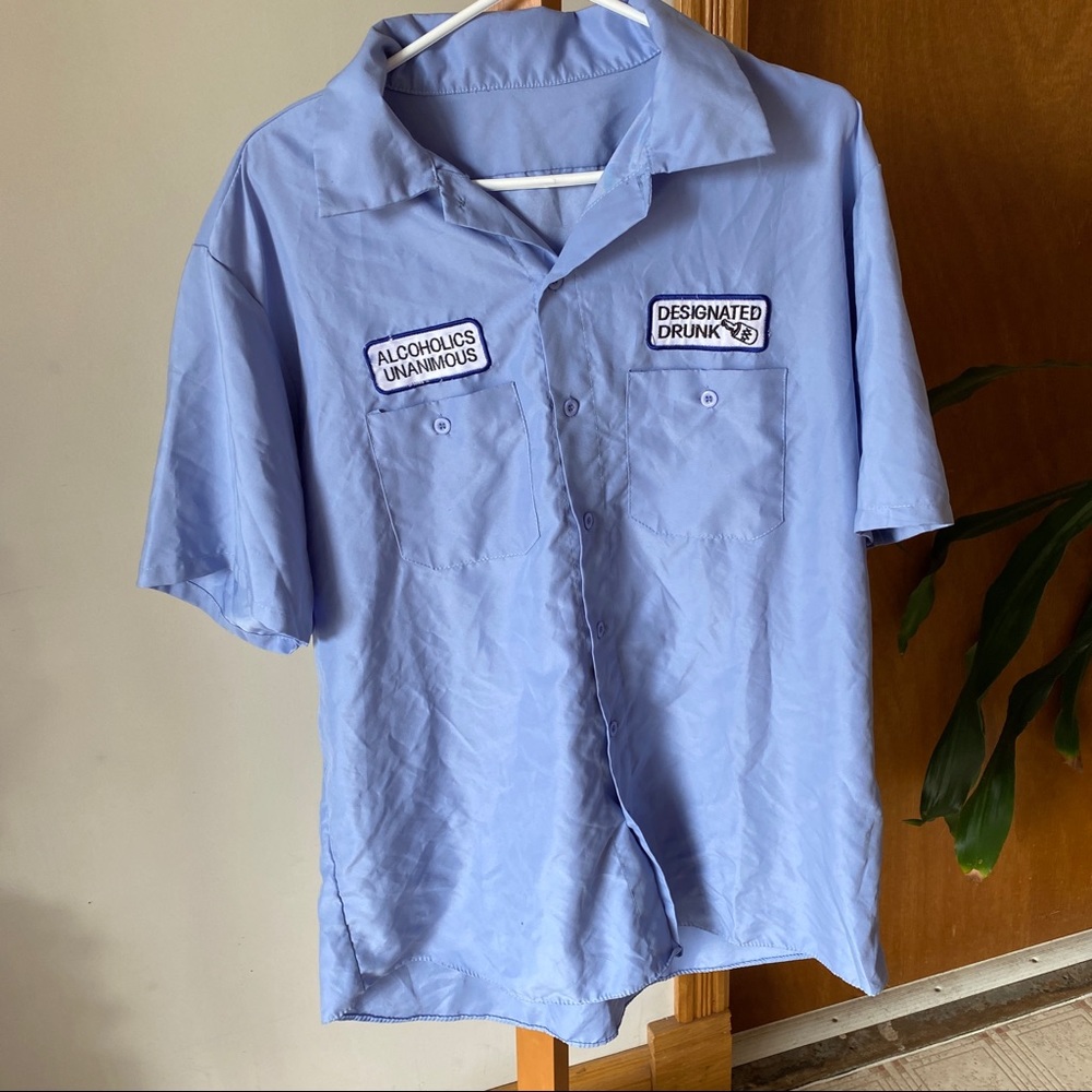 Funny “Designated Drunk” Button-Up Short Sleeve Shirt